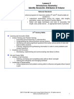 Lesson 2 Introductory Geomet Ry: Identify Geometric Attributes & Volume