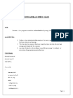 Ex - No:1a: Student Database Using Class: #Include #Include Const Size 25