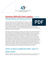 Aluminum 2024 t351 Sheet Suppliers