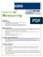 Baking/ Measuring: Objectives Participant Will