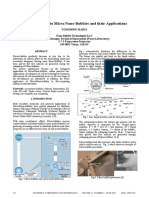 An Introduction To Micro/ano-Bubbles and Their Applications