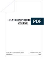 Glycerin Purification Column: Keerthana Baskaran 130686J CH 3060 - Plant and Equipment Design Assignment - 1