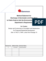 J) Method Statement For Discharge of Stormwater and Rain Water