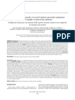 The Influence of Gender On Social Anxiety Spectrum Symptoms in A Sample of University Students