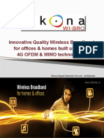 Innovative Quality Wireless Broadband For Offices & Homes Built Using The 4G OFDM & MIMO Technolo