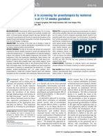 Competing Risks Model in Screening For Preeclampsia by Maternal Factors and Biomarkers at 11-13 Weeks Gestation