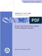 ANSI-IsA 77.13.01-1999 Fossil Fuel Power Plant Steam Turbine Bypass System