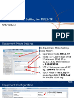 1.NE Setting For MPLS-TP