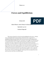 Physics 110 Lab Report - Forces and Equilibrium