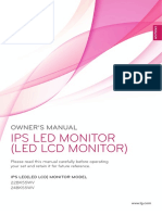 Ips Led Monitor (Led LCD Monitor) : Owner'S Manual