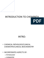 Introduction To Chempath MBCHB Bds 3