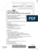 June 2015 (IAL) QP - Unit 1 Edexcel Biology A-Level