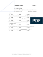 Grammar Consolidation Unit 6: Modals of Deduction and Possibility