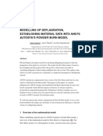 Modelling of Deflagration Establishing Material Data Into ANSYS Autodyns Powder Burn Model