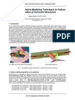 Evaluation of Debris Modeling Techniques of Failure Simulation of Concrete Structures