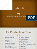 Lecture Note 3 TV Production Crew