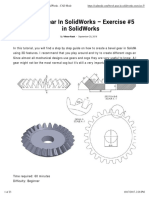 Bevel Gear in SolidWorks - Exercise #5 in SolidWorks - CAD Mode