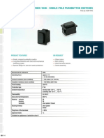 Series 1846 - Single-Pole Pushbutton Switches: Product Features On Request