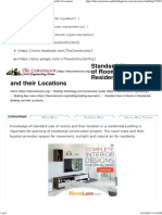 Standard Size of Rooms in Residential Building and Their Locations