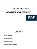 Ocean Hydro and Geothermal Energy