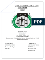 Dr. Ram Manohar Lohia Naional Law University: Sociology "Panchayti Raj"