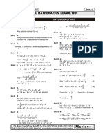 Answer Key Basic Maths Logarithm