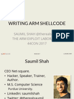 ARM Shellcode Workshop 44con2017