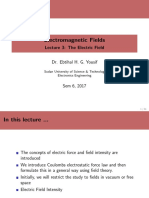 Electromagnetic Fields: Lecture 3: The Electric Field