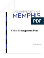 Crisis Management Plan: Revised - March 7, 2012