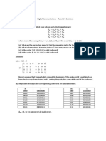 4C7 - Digital Communications - Tutorial 1 Solutions