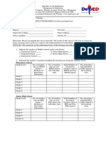 SURVEY INSTRUMENT For Division Supervisor