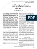 Design and Development of Virtual Instrumentation System For Disabled Using Labview