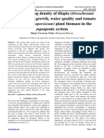 Aureus) On Fish Growth, Water Quality and Tomato