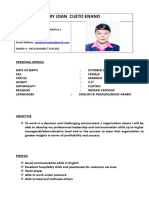 Mary Joan Cueto CV