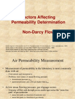 Factors Affecting Permeability Determination Non-Darcy Flow