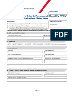 AXA Non Death Claim Form