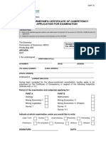 DMR 70 MSCC Application Form For Examination