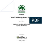 Draft Water Softening Project Report 10-14-13