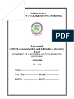 Ge 6674 Communication Skills Laboratory