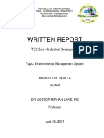 Written Report Eco-Industrial (Padilla)