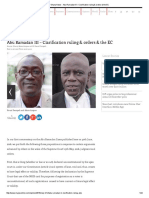 Ghana News - Abu Ramadan III - Clarification Ruling & Orders & The EC