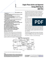 Single-Phase Active and Apparent Energy Metering IC ADE7763: Features