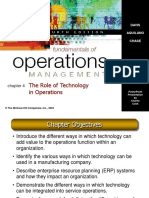 The Role of Technology in Operations: F O U R T H E D I T I O N