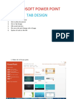 Microsoft Power Point: Tab Design