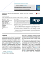 Analysis of The Effect of Counter-Cone Location On Cyclone Separator