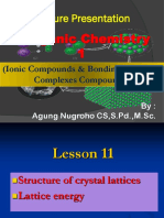 Inorganic Chemistry 1 - Lesson 11 (Crystal Lattice and Lattice Energy)