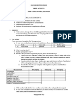 Qsu3063 Biomechanics Lab 3: Activities TOPIC: Video Recording Procedures