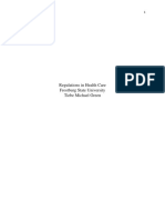 Regulations in Health Care Frostburg State University Tiebe Michael Green