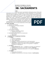 The Seven (7) Sacraments Revised Topic Outline 