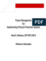 Project Management For Implementing Physical Protection Systems